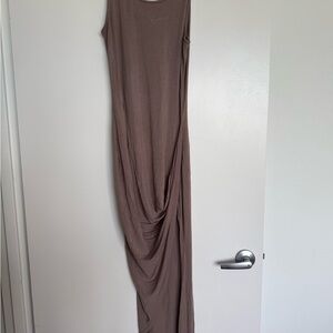 Delacy Los Angeles Sleeveless Taupe Maxi Dress